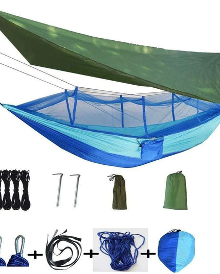 Ultimate Adventure Hammock: Weatherproof with Mosquito Net and Canopy Protection