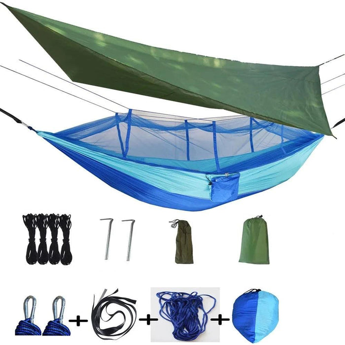 Ultimate Adventure Hammock: Weatherproof with Mosquito Net and Canopy Protection