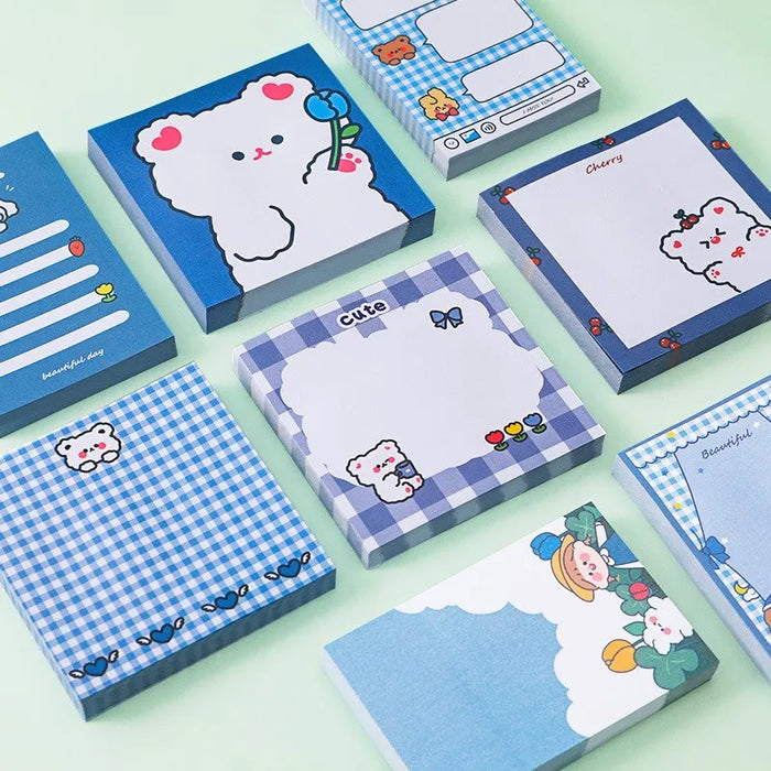 80-Piece Cute Bear Sticky Notes Set - Bring Joy to Your Workspace
