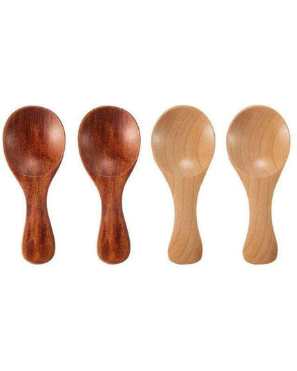 Eco-Friendly Mini Wooden Spice Spoons Bundle - Set of 4