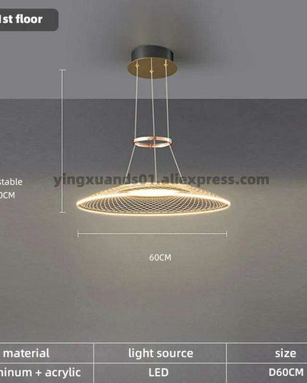 Personalized Luxury LED Pendant Chandelier with Adjustable Lighting Options