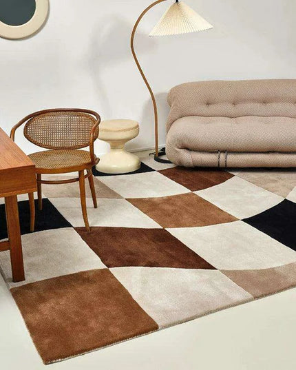 Regal Ruby Luxe Checkerboard Area Rug