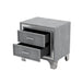 Luxurious LED-Illuminated Queen Bedroom Set with Crystal-Tufted Headboard and Nightstands - Modern Sophistication