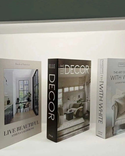 Elegant 3-Piece Decorative Faux Book Set for Home Décor