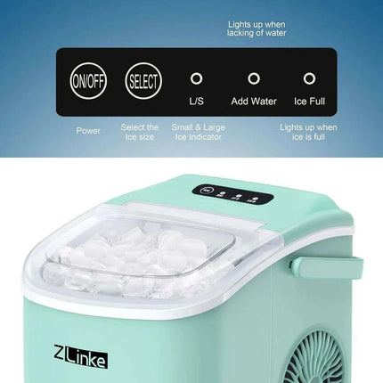 Nugget Ice Wizard: High-Performance Portable Ice Maker, 26.5lbs Daily Capacity, Sleek Design