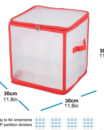 Christmas Ornament Storage Solution - PVC Container for Holiday Decorations