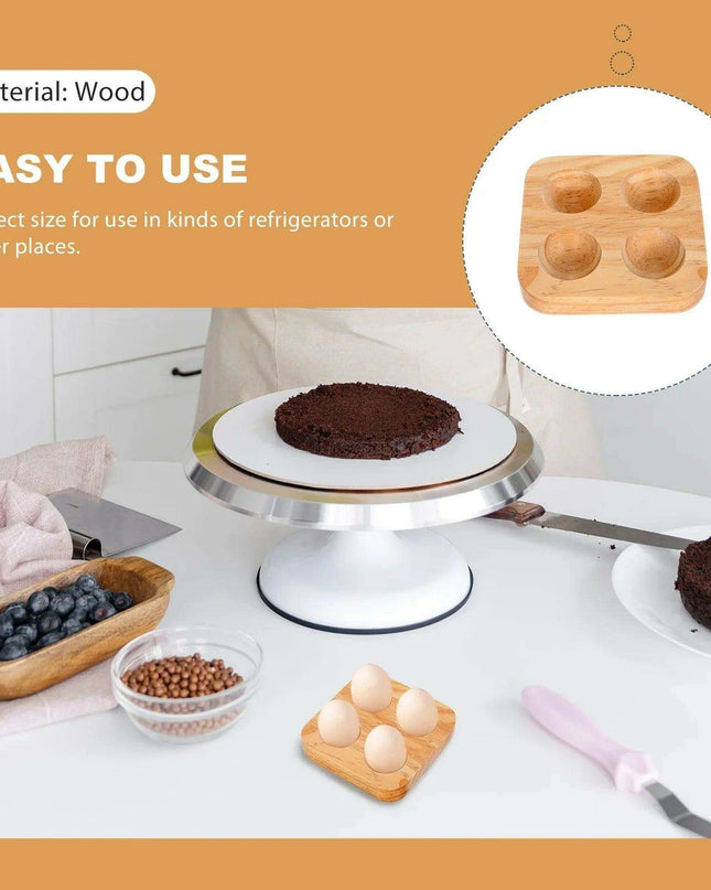 Charming Rustic Wooden Egg Organizer for Kitchen and Fridge Storage