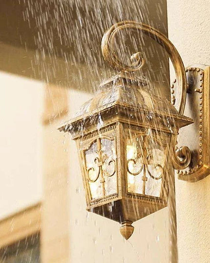 Elegant Waterproof Outdoor Wall Lantern for European-Style Gardens and Patios