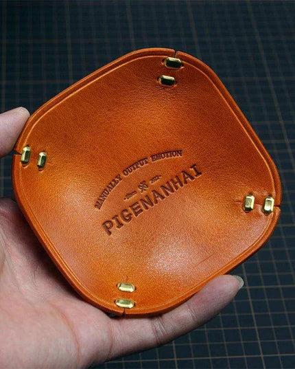 Sophisticated Italian Leather Desk Organizer - Stylish Storage for Your Essentials