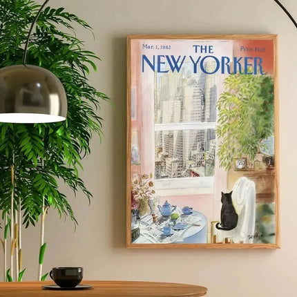 New Yorker Magazine Waterproof Canvas Poster - Vintage Editorial Wall Art