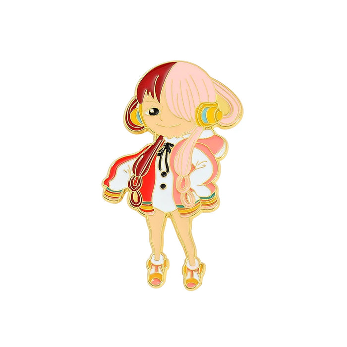 One Piece Anime Character Enamel Pin Set - Stylish Anime Jewelry Collection