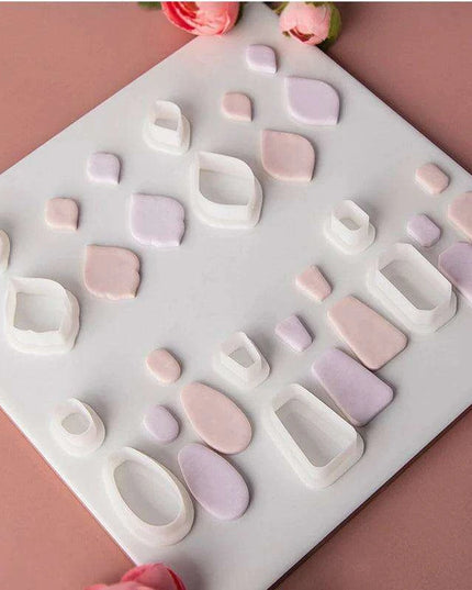 Geometric Elegance Polymer Clay Cutting Tools - Essential for Creative Makers