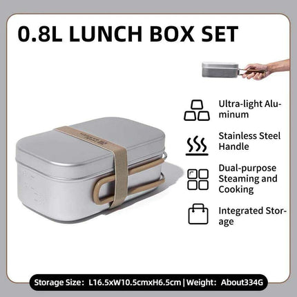 Portable Aluminum Dining Box for Outdoor Culinary Adventures