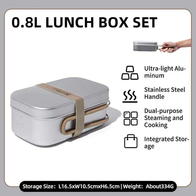 Portable Aluminum Dining Box for Outdoor Culinary Adventures