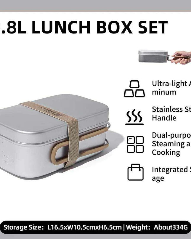 Portable Aluminum Dining Box for Outdoor Culinary Adventures