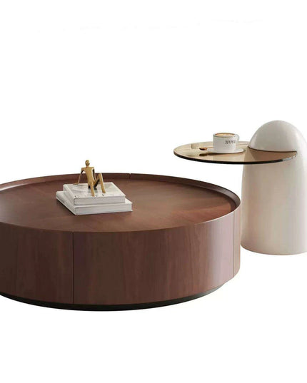 Elegant Customizable Round Wood Coffee Table for Luxurious Home Interiors
