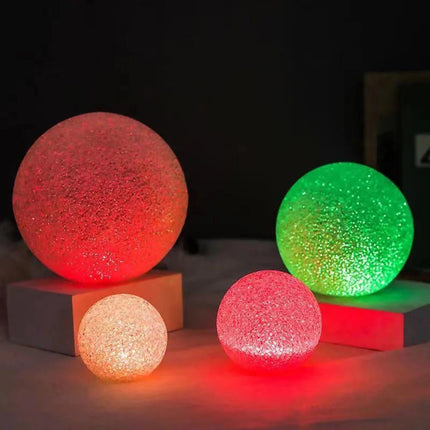 LED Crystal Ball Night Light — Hand-Held Glow Lamp, 8–14cm