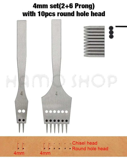 Premium Interchangeable Round Chisel Tool Set for Leather Crafting
