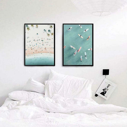 Oceanic Harmony Canvas Art Collection - Set of Vivid Coastal Masterpieces
