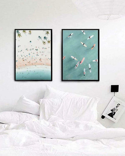 Oceanic Harmony Canvas Art Collection - Set of Vivid Coastal Masterpieces