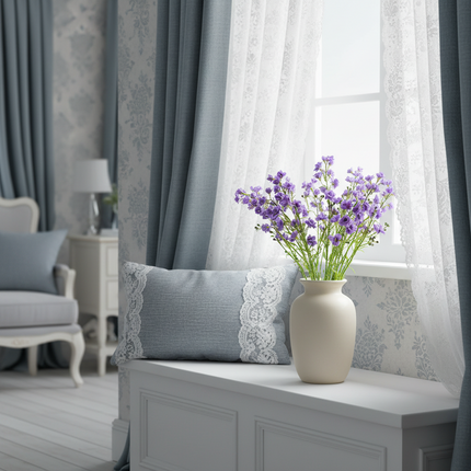 LINANUO 5pcs Luxury Violets Artificial Flowers - Moisturizing Latex De