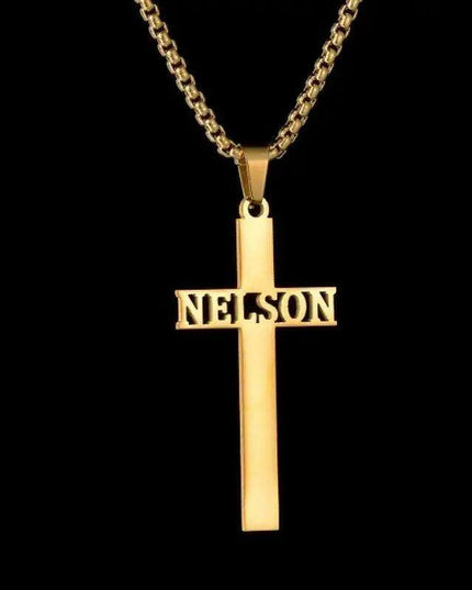 Personalized Unisex Stainless Steel Name Necklace with Chunky Chain