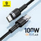 Baseus USB Type C To USB C Cable For iPhone 17 16 100W/5A PD Fast Charging Charger Cord For Macbook Xiaomi Samsung Type-C Cable baseus-usb-type-c-to-usb-c-cable-for-iphone-17-16-100w-5a-pd-fast-charging-charger-cord-for-macbook-xiaomi-samsung-type-c-cable