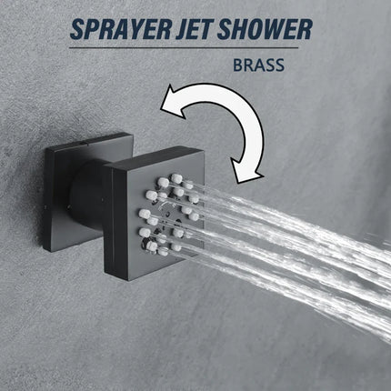 Adjustable Brass Bathroom Sprayer Jet Shower - Dual Function,