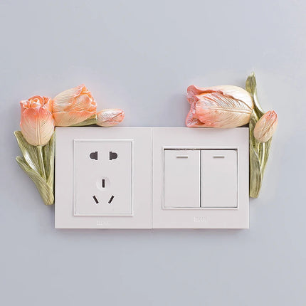 Nordic 3D Light Switch Cover Sticker – Decorative Socket Protector