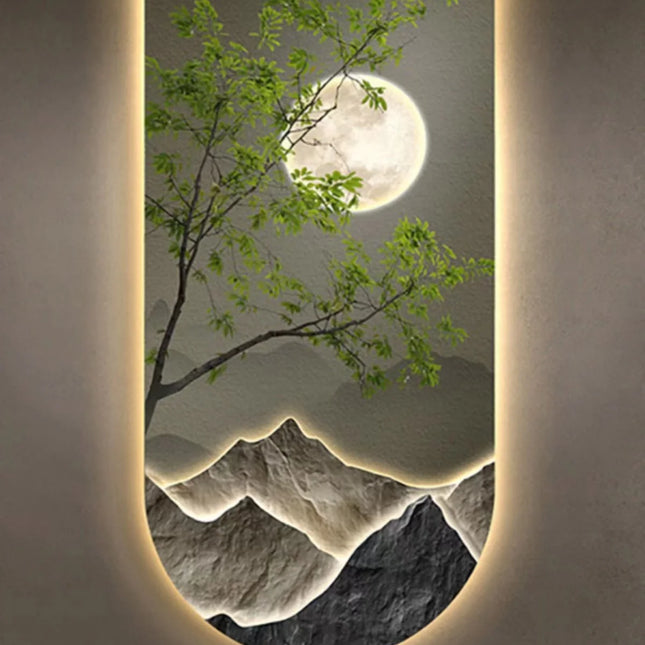 Mural Lamp Store LED Ambient Hanging Paintings for Corridor Decor