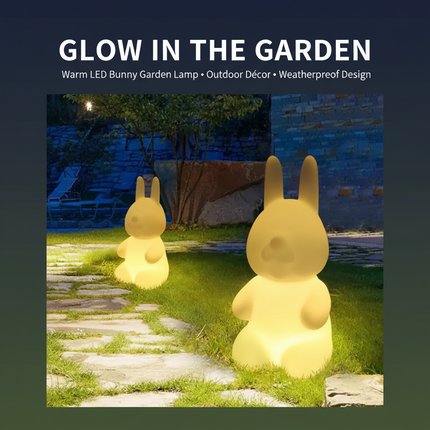 Luminous Rabbit LED Garden Lamp — Solar & Plug-In Outdoor Light