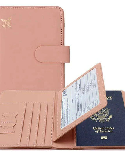 Stylish RFID-Blocking Passport Holder with Card Organizer for Travelers