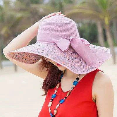 Korean-Inspired Oversized Foldable Women's Sun Hat - Ultimate 15CM Brim for Summer Getaways