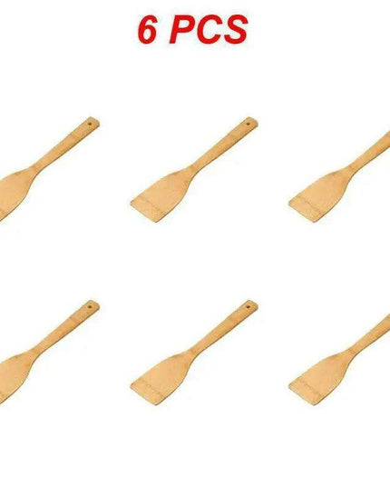 Sustainable Bamboo Cooking Utensil Collection - Essential Kitchen Tool Set