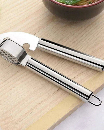 Premium Stainless Steel Garlic Press and Vegetable Dicer Set for Quick Meal Preparation