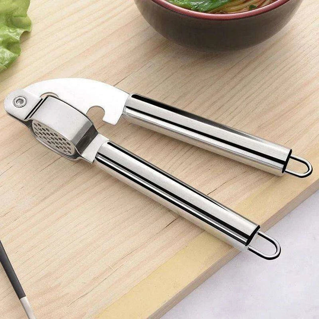 Premium Stainless Steel Garlic Press and Vegetable Dicer Set for Quick Meal Preparation