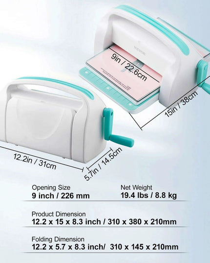 CraftMaster 6/9in Manual Die Cutting & Embossing Kit for Ultimate DIY Creations