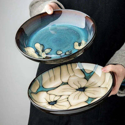 Artisan Handcrafted Colorful Ceramic Serving Plates for Elegant Dining Experiences
