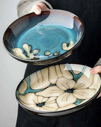 Artisan Handcrafted Colorful Ceramic Serving Plates for Elegant Dining Experiences