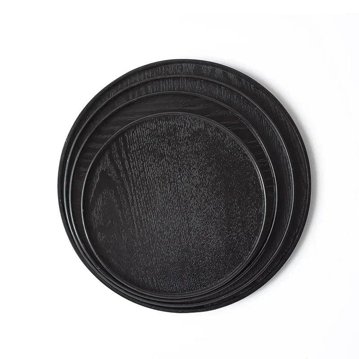 Elegant Round Wooden Tea Tray for Chinese Kung Fu Tea and Snacks