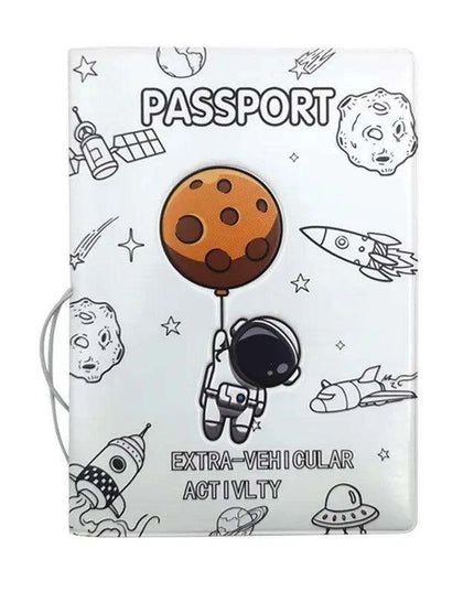 Chic 3D Printed Passport Holder with Card Slots and Faux Leather Texture