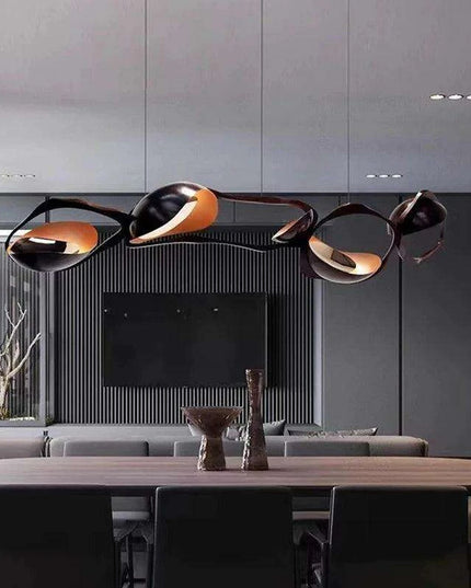 Adjustable Smart LED Pendant Light System with Customizable Lighting Settings for Modern Home and Dining Atmosphere