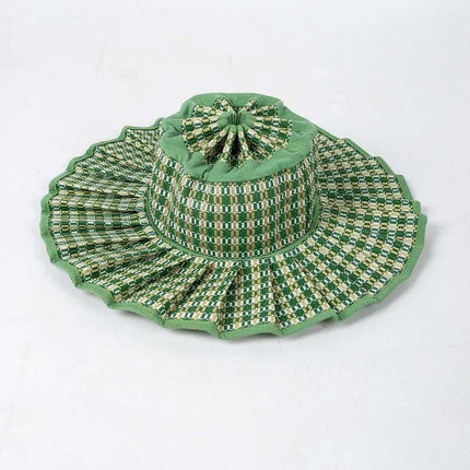 Chic and Practical Foldable Straw Sun Hat with Stylish Belt - Large Brim UV Protection for Outdoor Adventures