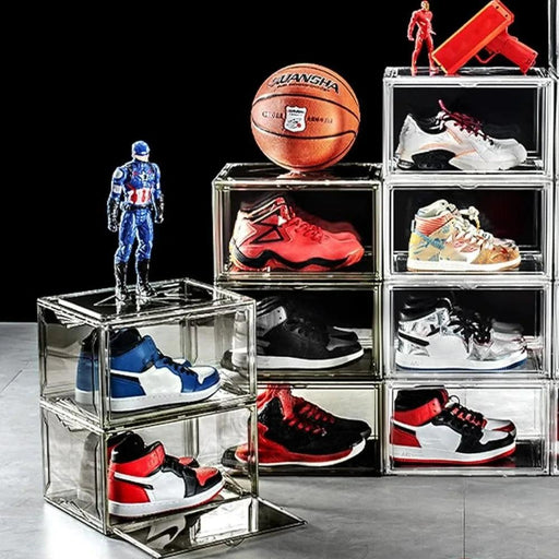 9 packs of Transparent Shoe Boxes for Sneaker Enthusiasts and Fashion Aficionados