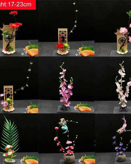 Floral Elegance Sashimi Garnish Set