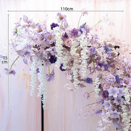 Lavender Hydrangea Silk Flower Row – Wedding Arch & Centerpiece