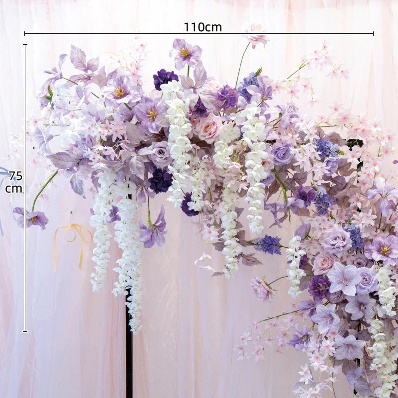 Lavender Hydrangea Silk Flower Row – Wedding Arch & Centerpiece