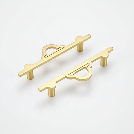 Solid Brass Cabinet Pull — Minimalist Handle for Wardrobes, Kitchens & Wine Cabinets