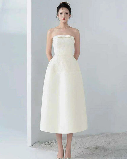 Chic 2-Piece Elegant Dress Set with Bowknot High Waist and Short Coat for Summer 2024