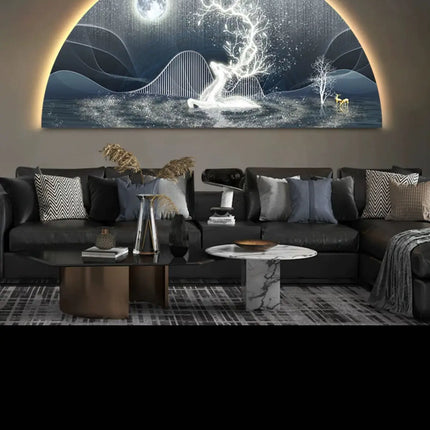 LED Reindeer Wall Art with Ambient Light